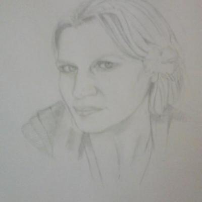 Sketch of portrait of an admirer