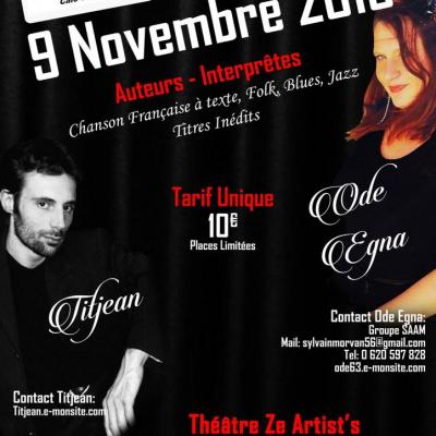 Concerts Ode Egna / Titjean au Café Théâtre Ze Artist's 