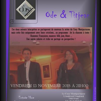 affiche Cosy 13.11.2015